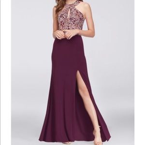 Xscape floral 2 piece gown sz 8